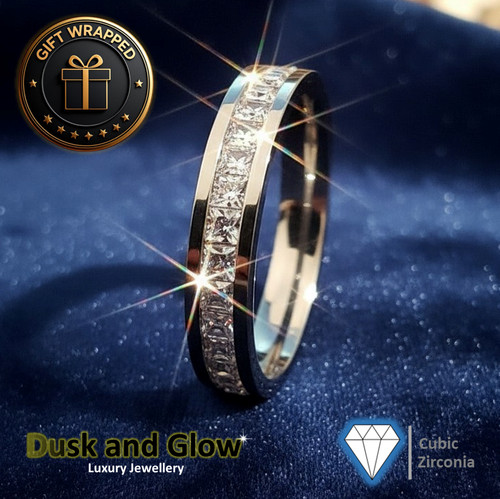 Luxury silver zirconia ring - luxury,