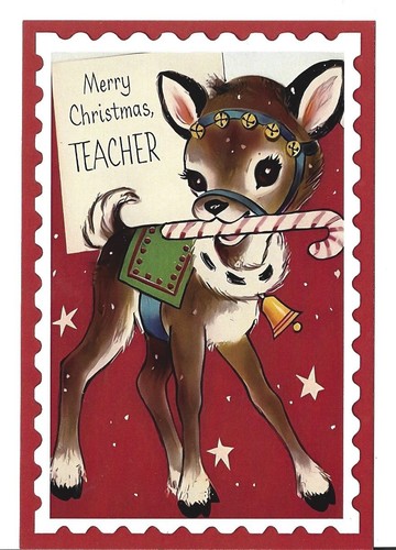 Vtg repro christmas postcard - vtg,
