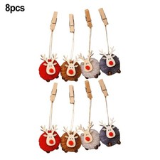 Handmade Wood Ornaments Set of