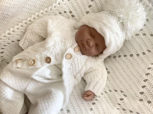White handknitted traditional - white,