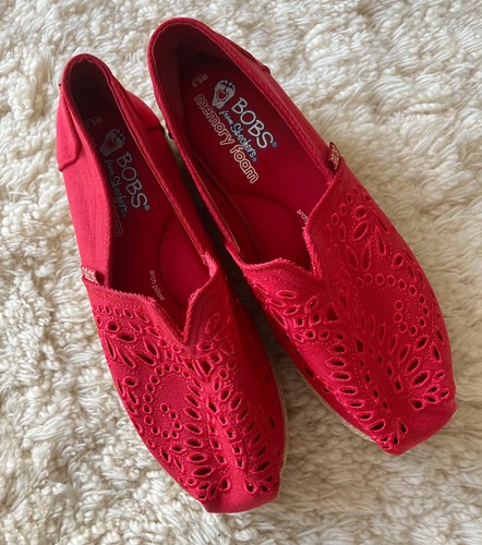 Sketchers red broiderie - sketchers,
