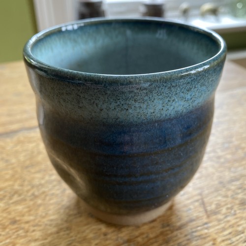 Lovely blue small plant pot - blue,