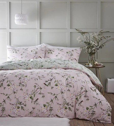 Humming bird floral duvet - bird,
