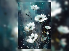 White Bloom 5"x7" Print on