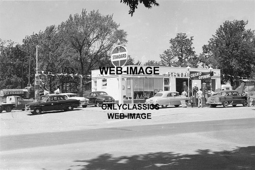 1953 standard gas station fuel - gas, station-fuel
