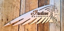 INDIAN Metal Sign -MOTORCYCLE -UK Made -Garage Sign- Man Cave HEAD 55CM