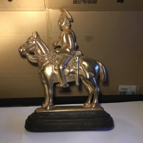 Vintage heavy brass doorstop - heavy,