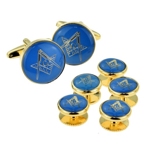 Blue gold enamelled - blue,