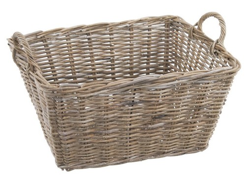 Wicker basket rectangular log - wicker,