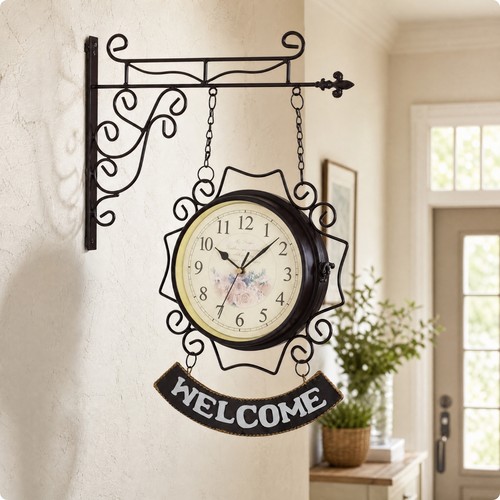 Double sided wall clock - wall,