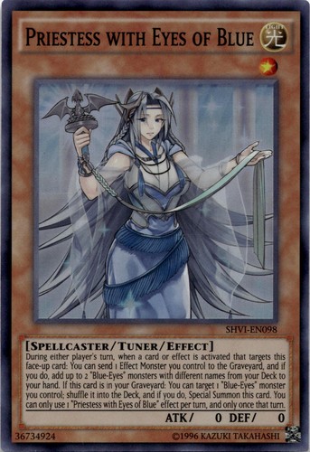 Priestess with eyes blue - with, of