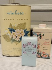 Vintage Talc Tins And Soap Winfield, Cussons, Boots