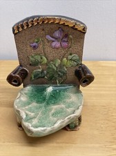 Christine Cox Pottery Miniature Leaf chair - Absolutely Beautiful - 3.5 " high