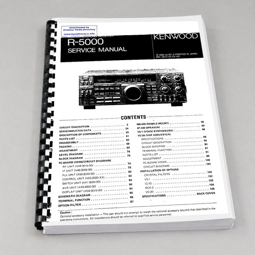 Kenwood 5000 service manual - r-5000,