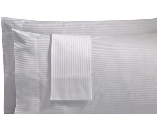 White sateen stripe 200 - white, thread