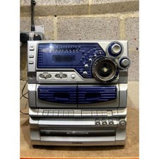 Goodmans 2718 Midi Hi-Fi System Main Unit Only Silver & Purple Digital Display