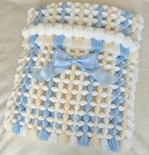 BABY BLANKET NEW HANDMADE POM