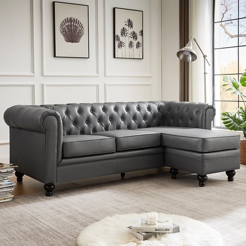 Hertford faux leather shaped - faux, l