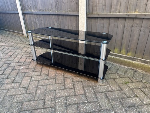 Black glass corner stand - corner,