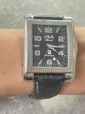 FILA watch ADMIRAL MENS STAINLESS STEEL 219G VERY RARE WATCH Vintage Leather 