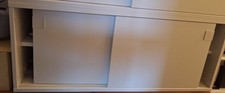IKEA Mackapär Cabinet with 2 sliding doors and 2 shelves, white, 100x40x35 cm