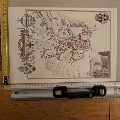 Vintage city map bath by - of,