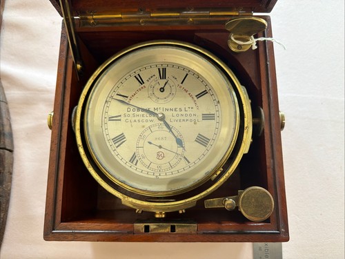 Mahogany marine chronometer - marine, by