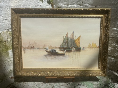 Antique painting signed the - antique,