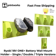 Ryobi 18V ONE+ Battery Wall Mount Holder – Single / Double / Triple Versions