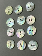 Abalone Shell 2 Hole Flat