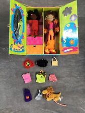 GROOVY GIRLS BUNDLE, X2 DOLLS AND DOG, CLOTHES & ACCESSORIES IN STURDY WARDROBE