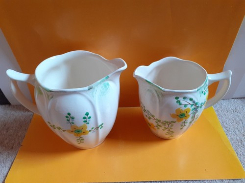 Vintage flowered jugs - vintage,