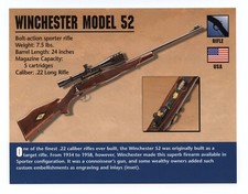 Winchester Model 52 Rifle  Atlas Classic Firearms Card