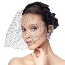 Black Veil Funeral Bow Veils