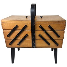 Cantilever Wooden Sewing Box 3