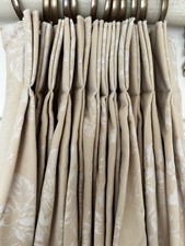 Laura Ashley MTM W143 x D216cm Chantilly Pale Gold Pinch Pleat Curtains Lined