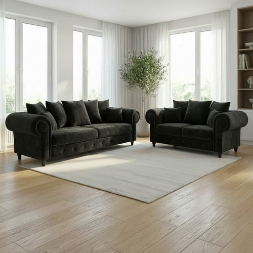 Luxury velvet sofa - velvet, 3+2