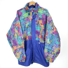 K-Way Vintage Windbreaker Jacket 90's Nylon Cagoule SZ L-XL (T8919)