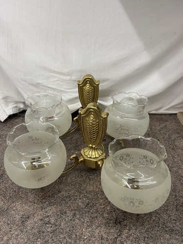 Vintage brass wall sconce - x,