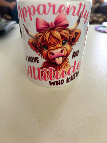 Ceramic highland cow humour - cow,