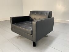 Poltrona Frau "Kennedee" Armchair in Black "Pelle Frau SC" Leather