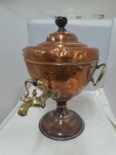 Vintage Victorian, Brass and Copper Samovar, Tea Urn
