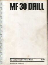 MASSEY FERGUSON MF30 DRILL OPERATORS MANUAL - MF 30