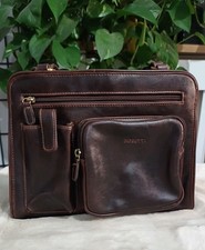 Vintage Rosetti Faux Leather Handbag Brown With Multiple Pocket And Compartments