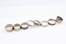 Sterling Silver Rings Bands Vintage Minimalist x 8 (31g)