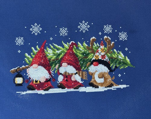 Christmas gonks gnomes scene - gonks/gnomes,