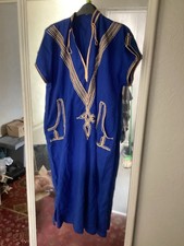 egyptian blue /gold kaftan large