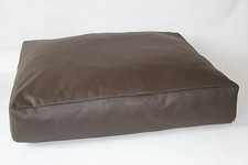 Faux Leather Dog Bed 8" Deep Extra Large Designer Dog Bed with Removable Inner