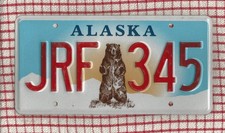 ALASKA Bear AMERICAN LICENSE NUMBER PLATE #AKbear