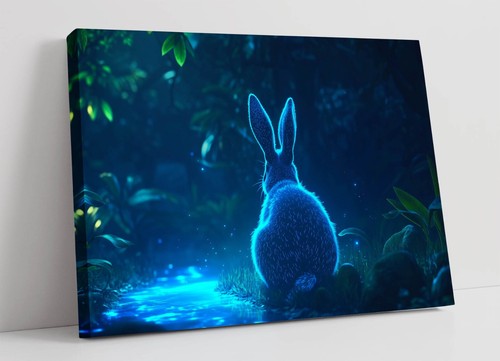 Ethereal spectral blue rabbit - blue,